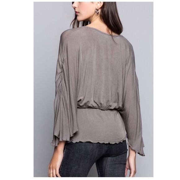 𝅺KNIT Top Fitted Waist With Dolman  Bell Sleeves - Picture 12 of 16